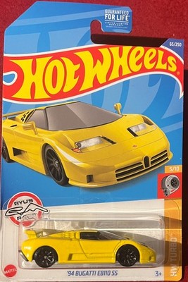 HOT WHEELS TURBO '94 BUGATTI EB110 SS YELLOW 65/250. SEE COMBINED OFFERS!