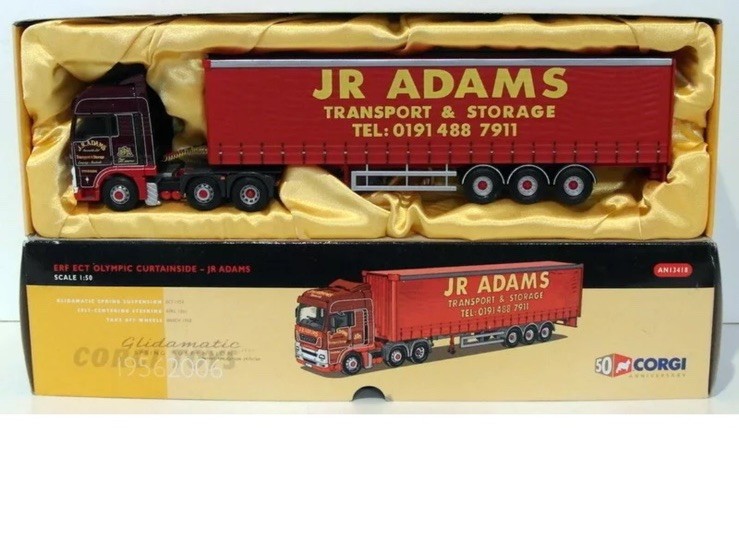 Corgi 1/50 Scale AN13418 - ERF ECT Olympic Curtainside - J.R.Adams