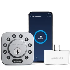 ULTRALOQ U-Bolt Smart Lock with WiFi Bridge, 6 in 1 Keyless Entry Door Lock w...