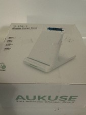Aukuse Wireless Charging Station, 3 in 1 Fast Charger Stand for Multiple Devices