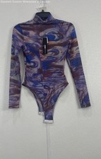 NWT Fashion Nova Purple 'Work Of Art" Bodysuit Size S