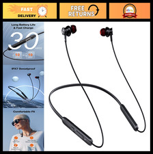 Wireless Bluetooth Earbuds V5.2, Magnetic Neckband, 30H Playtime, IPX7 Sweatproo