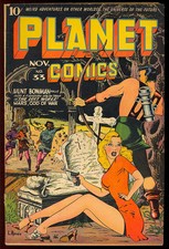 Planet Comics #33 Very Nice Good Girl Cover Golden Age Fiction House 1944 VG