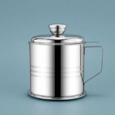 Stainless Steel Oil Filter Pot Easy to Clean Oil Filter Pot for Home Kitchen - Bild 1 von 4