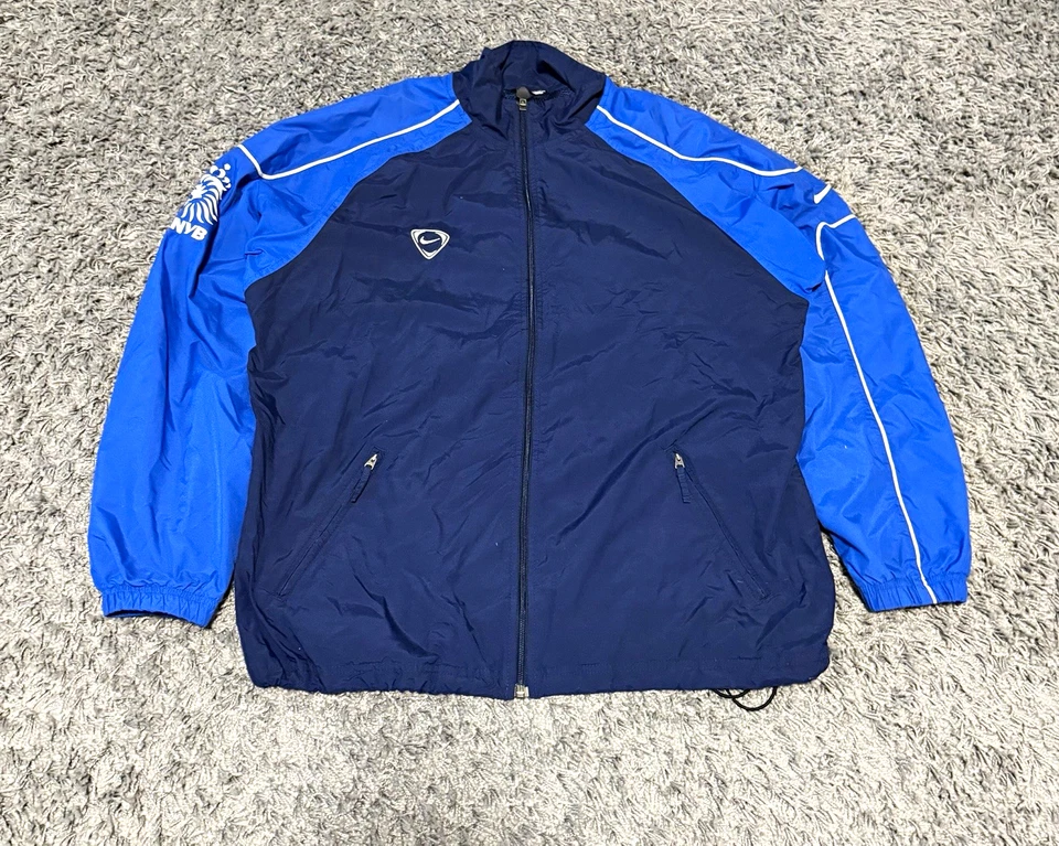 Nike Herren Trainingsjacke M Blau/Dunkelblau Reißverschluss Stehkragen Taschen - Bild 1 von 4