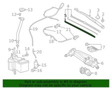 ( 1 ) GENUINE TOYOTA 85214-F4020 26" WIPER BLADE REFILL-INSERT LH 2018-2022 C-HR