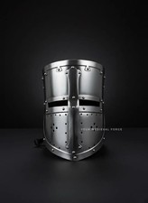 Handmade Steel Templar Helmet   Medieval Knight Cosplay Armor