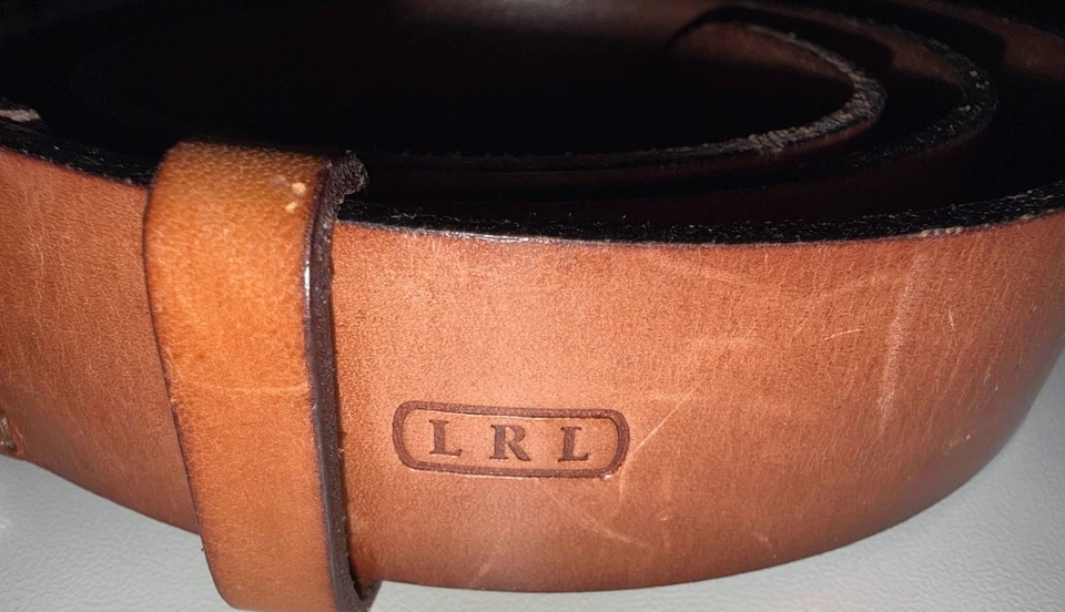 Cinturón LRL Lauren Ralph Lauren Western Concho Hebilla Cuero Marrón Talla 36 Southwe Foto 2 de 4