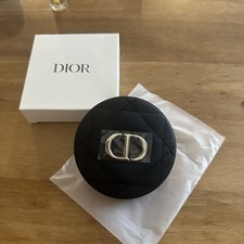 Christian Dior Double Mirror NEW w/box Black Novelty Quilting two-sided