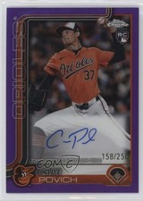 2025 Topps Chrome Rookie Purple Refractor 158/250 Cade Povich #RA-CP Auto 0w27