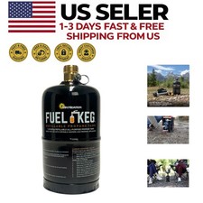 16 oz Refillable Propane Tank by Fuel Keg - Ideal for Camping  Grilling