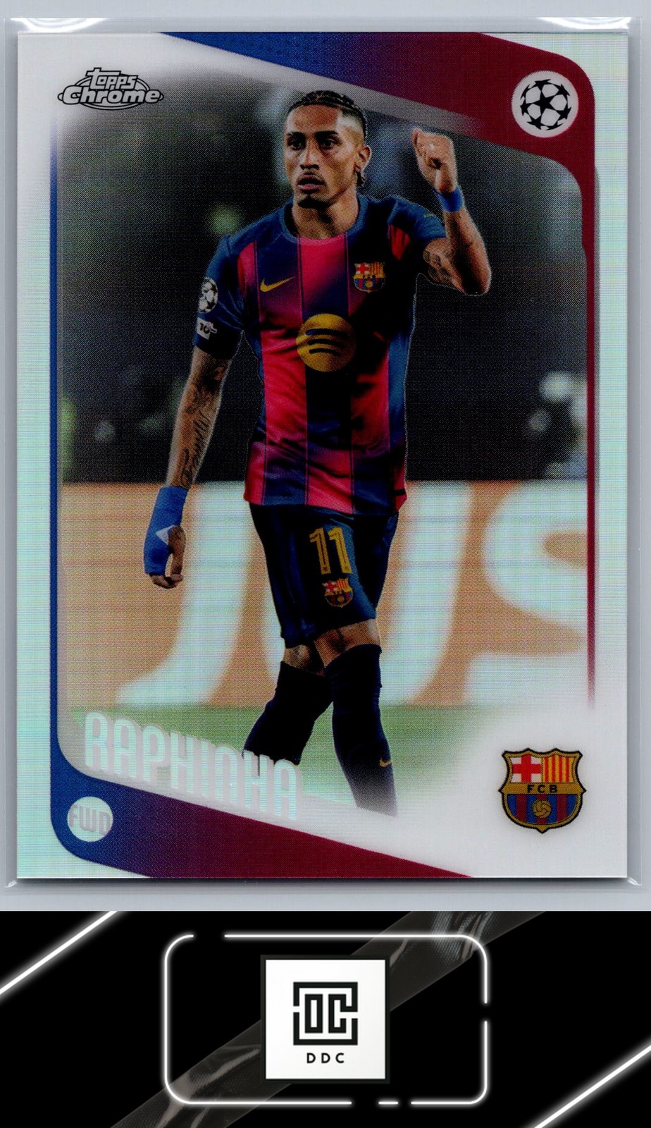 2025-26 Topps Chrome UEFA Club Competitions #97 Raphinha Refractor