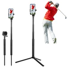 Golf Tripod and Monopod Selfie Stick with Ground Spike Stake, 51" Golf Swing ...