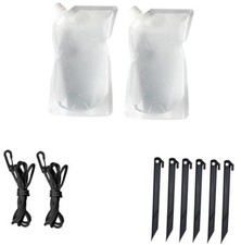 6 Pieces Inflatable Install Set, Include 4 Plastic Ground Stakes and 2