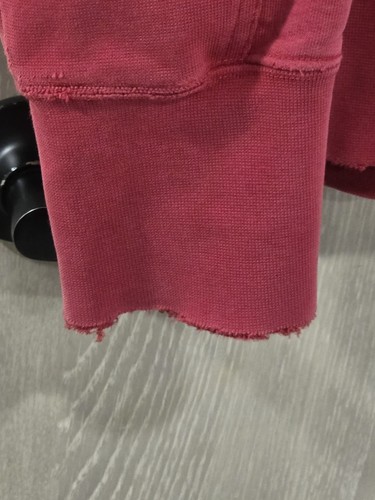 AMERICAN GIANT Distressed Hoodie Men's M Red 100% Cotton Made in USA - Picture 6 of 19