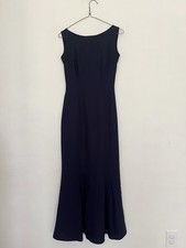 Watters And Watters Trumpet Dress Women's Size 4 Navy Blue Bridesmaid Formal