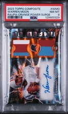 2023 Topps Composite  Warren Moon  Auto NM-MT 8 Raupa-orange Power Surge/25