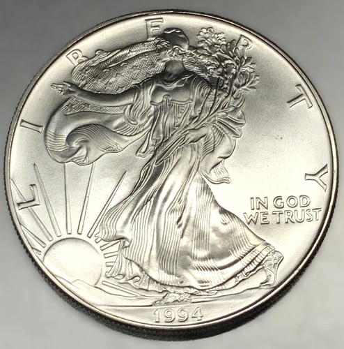 1994 Unc American Silver Eagle 1 Troy Oz .999 Fine Silver Semi Key Date - 2309