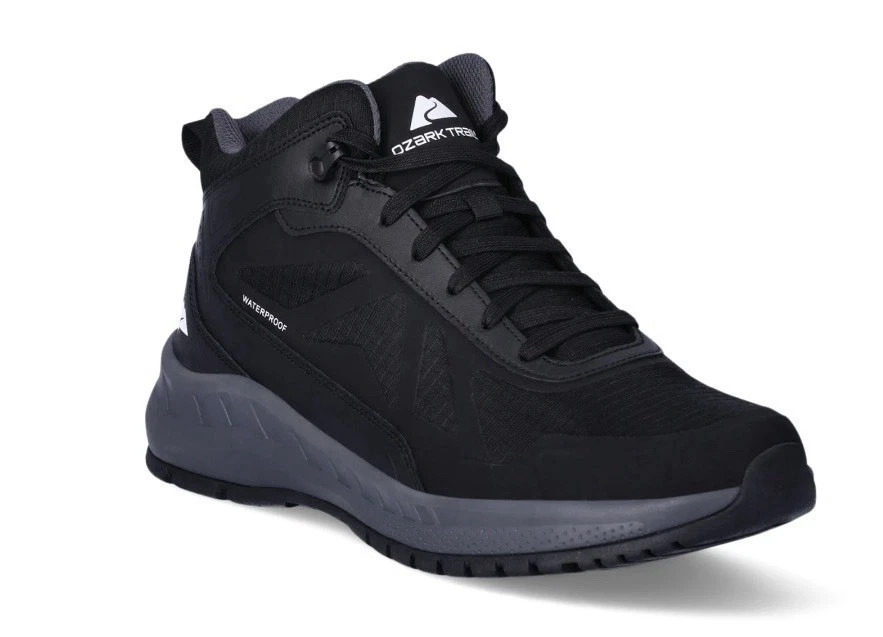 Men’s size 7 Ozark Trail Tech Hiker Waterproof Boots color BLACK New With Box
