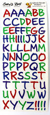 Suzy's Zoo "ABC Upper Case" Scrapbook Border Sticker 9867 1 SHEET