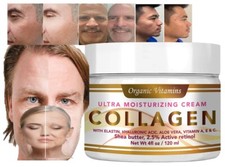 Anti-Wrinkle Cream with Collagen, Hyaluronic Acid, Vitamin E - 4 oz C  A