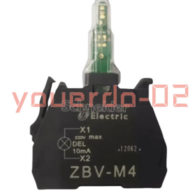 1 PC Schneider ZBVM4 Light block for head 22mm,integral LED, 230...240V AC