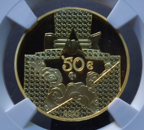 2021 50 EURO FRANCE DIOR NGC PF69 ULTRA CAMEO 1/4 OZ .999 FINE GOLD COIN - Picture 2 of 4