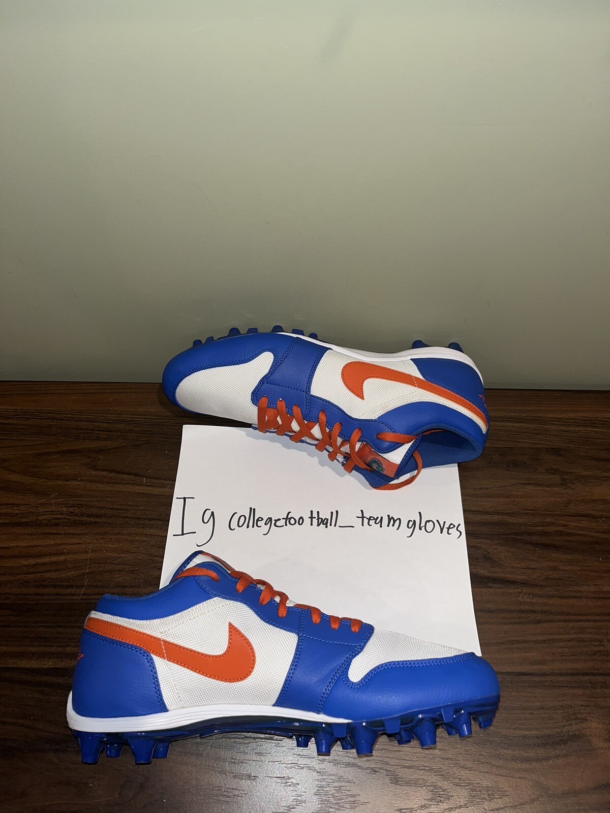 Nike Air Jordan 1 Low Florida Gators PE Football Cleats Men's Size 13