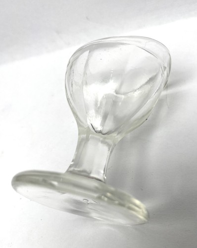 Vintage Clear Glass Eye Wash Cup 8 Paneled Pedestal 2 3/8" tall "20" on Bottom - Picture 18 of 20