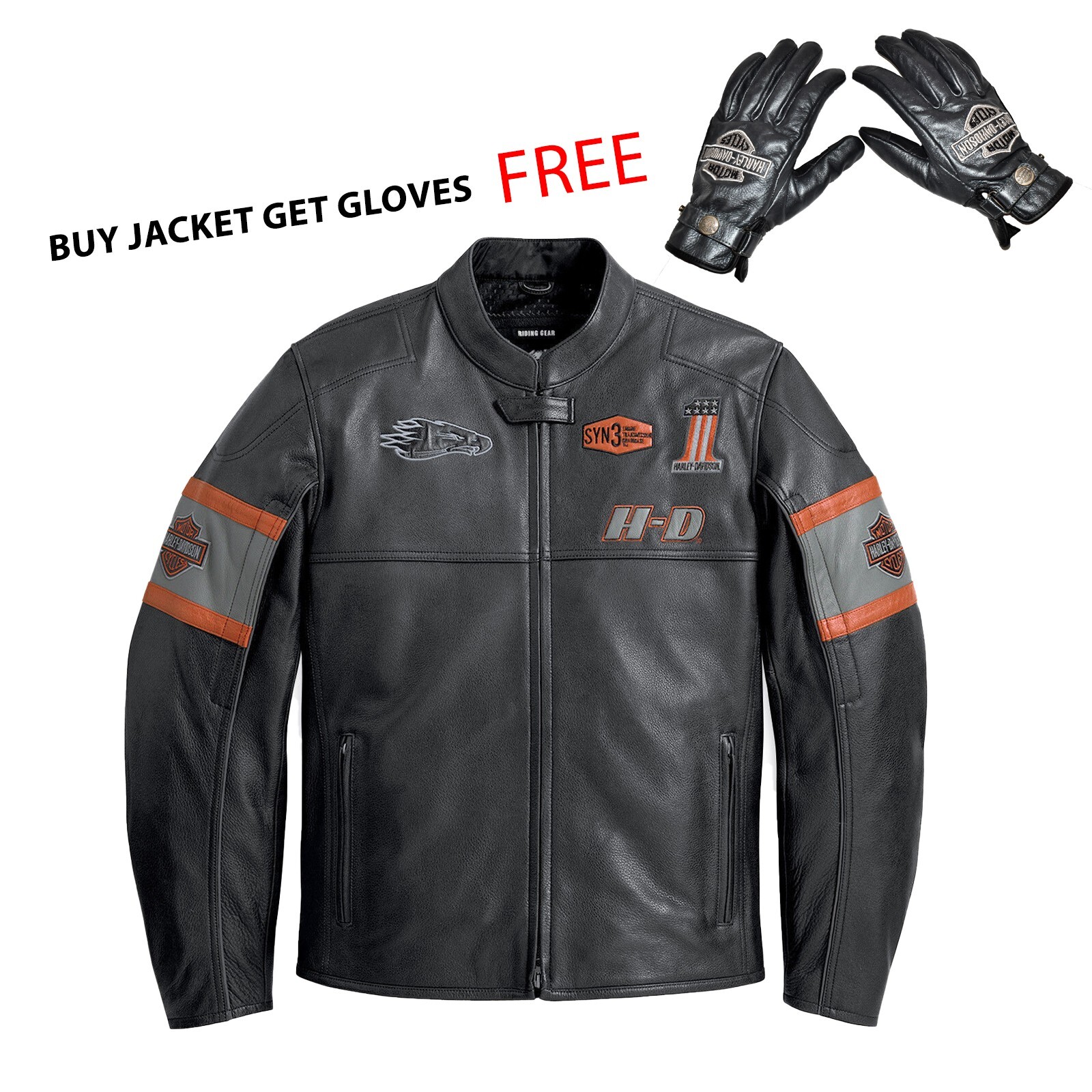 Chaqueta de cuero de vaca Harley Davidson Screaming Eagle para hombre