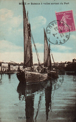 CPA 34 - MEZE (Hérault) - Segelboote verlassen den Hafen
