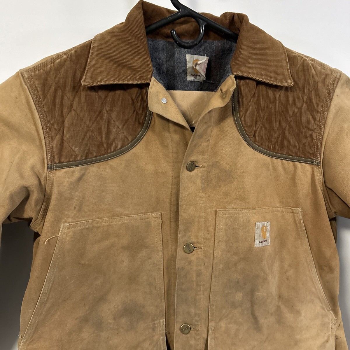 美品 AGE OLD 30s Style Hunting Veat カーハート Vintage NOS Carhartt Mens Brown Duck Hunting Coat Removable Game