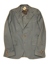 Polo Ralph Lauren Women's Garment Dye Chino Cotton 2-Button Blazer Blue Size 8