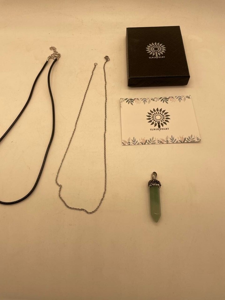 NIB Aquamarine Natural Stone Pendant Necklace eBay