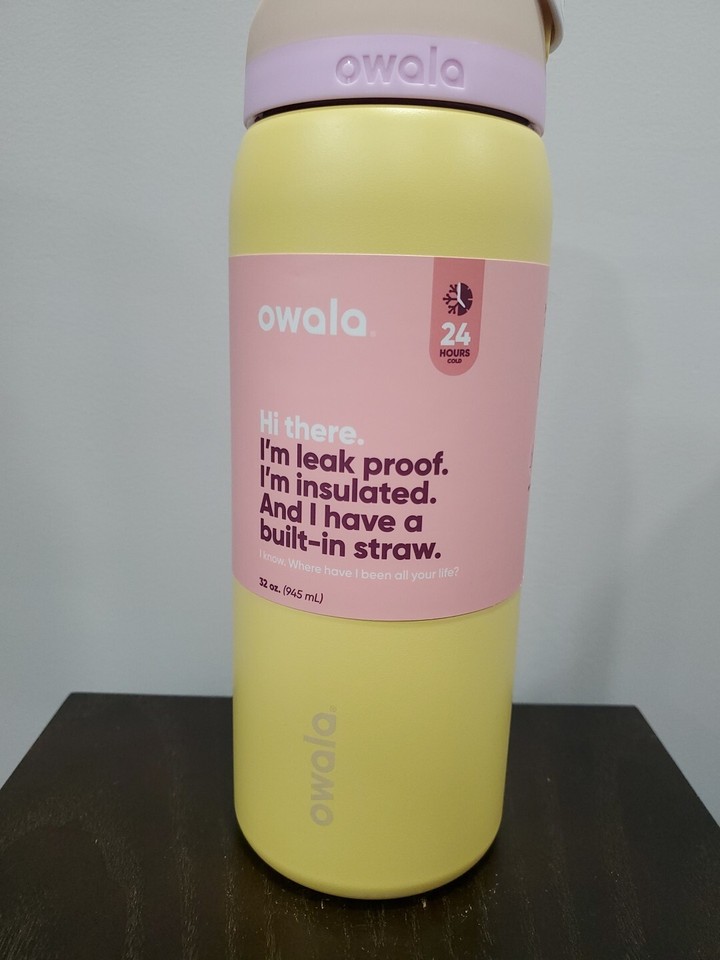 Owala FreeSip Stainless Steel Water Bottle / 32oz / Color Spring Fling