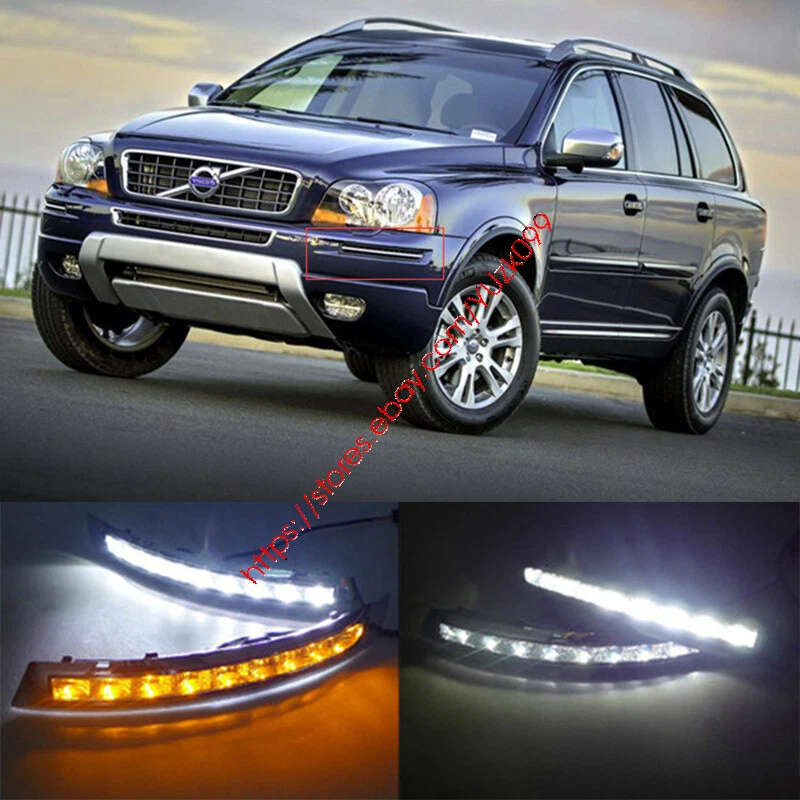 1Pair DRL LED White Daytime Running Lights For Volvo XC90 2007