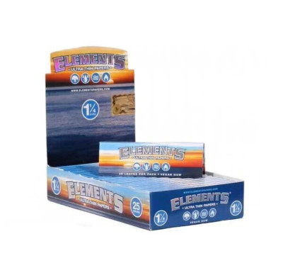 Elements 1¼ Ultra Thin Rice Rolling Papers   Box of 25 Packs