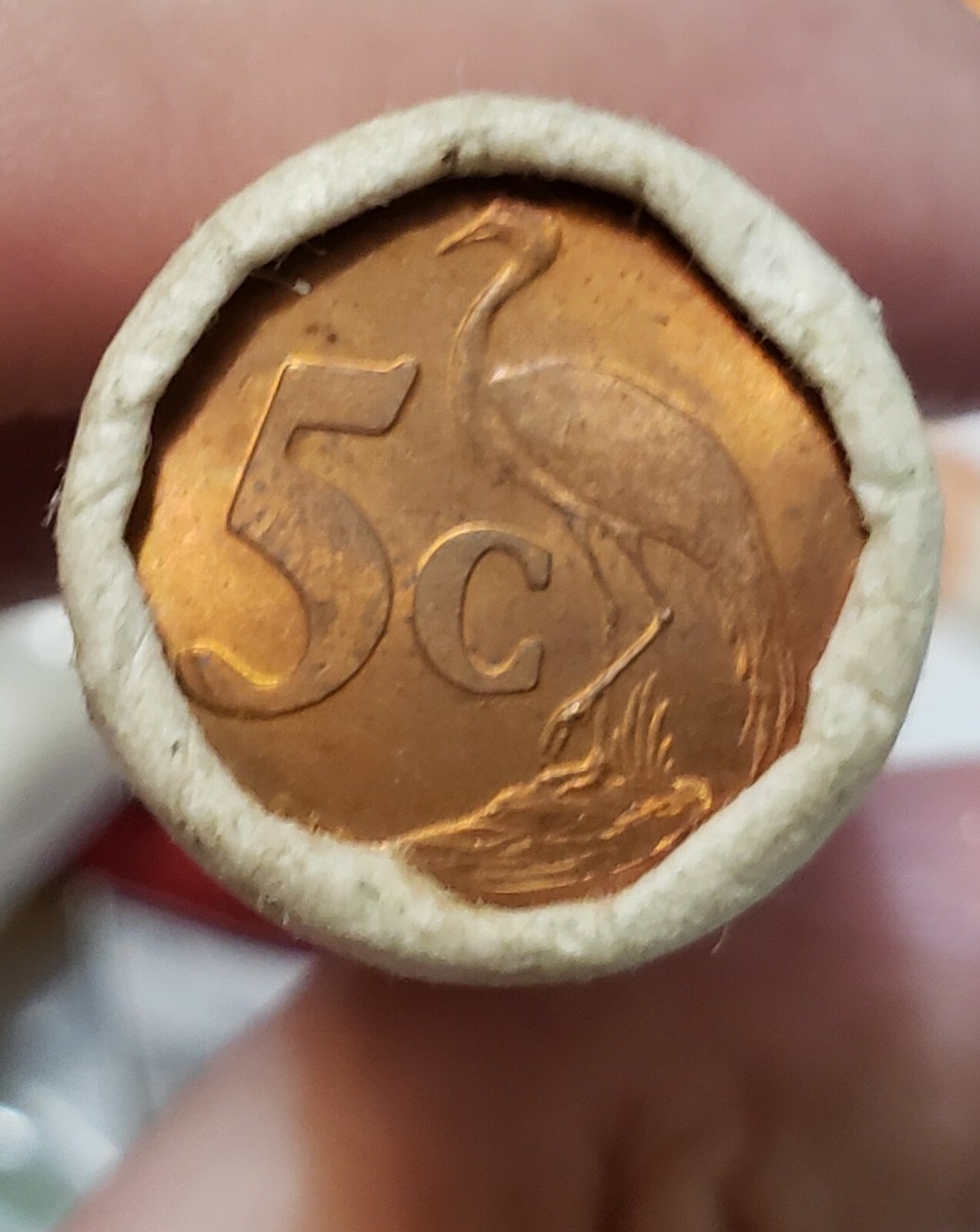 1990 SOUTH AFRICA 5 CENTS 5C FIRST YEAR TYPE UNCIRCULATED BU bird