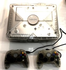 Xbox classic trasparente prima serie con 2 controller e 2 giochi: Halo 2 e Chase