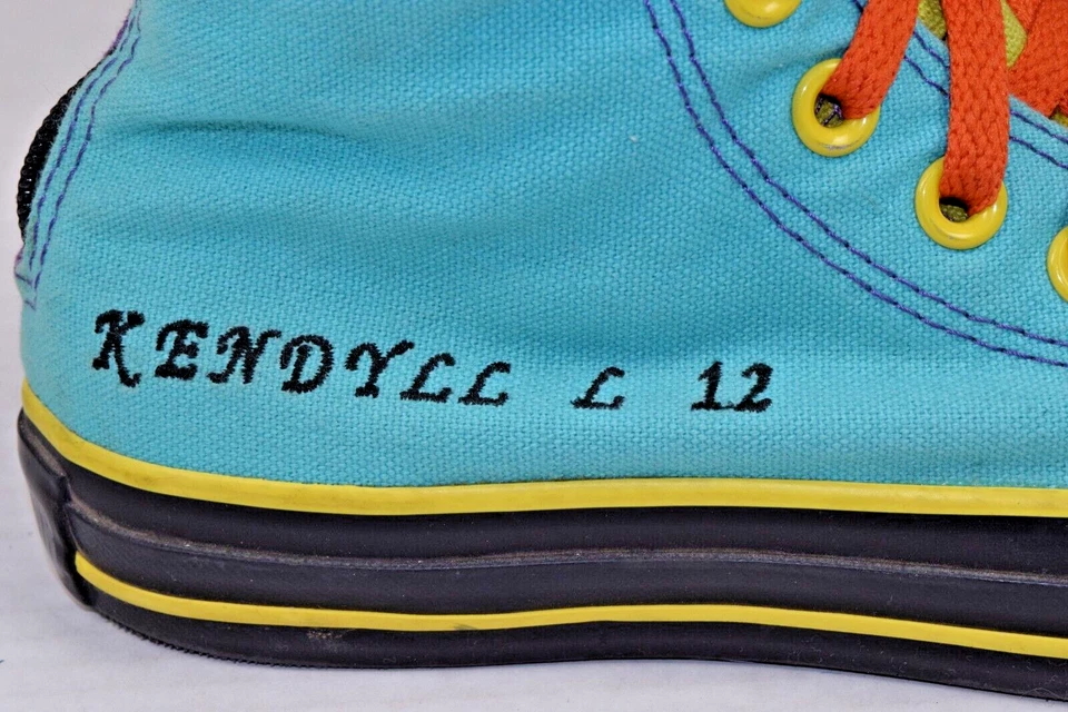 Botas hasta la rodilla Converse All Star talla 6 2011 personalizadas bloque de color puntera de goma Foto 3 de 4