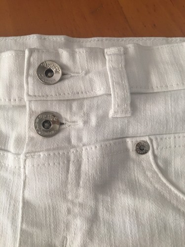 JUSTICE Shorts Girls 14R PREMIUM White Denim SHORTS - Picture 3 of 12