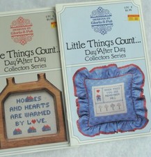 Lot of 2 Designs By Gloria  Pat Little Things Count D-A-D Cross Stitch Patterns