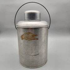 Vtg thermos Faris Owens Corning Fiberglass 10" Insulated Glass Jar Thermos. USA