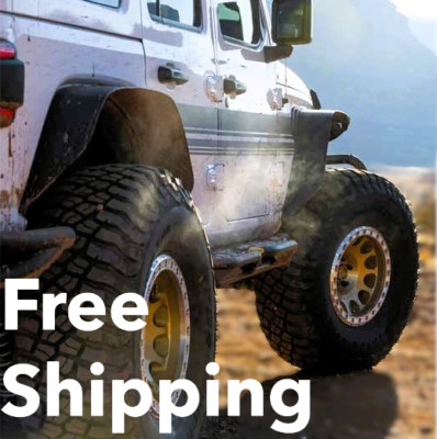 SMITTYBILT Front Rear Flat Fender Flares Set of 4 PCS For Wrangler JL Paintable