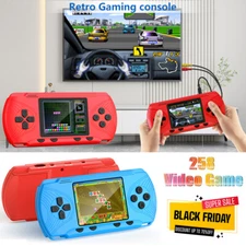 🔥Portable Handheld Game Console 3" HD Built-in 258 Games HD Classic Kids Gift