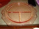PRINCESS PINK DEPRESSION GLASS GRILL PLATES (4) — photo 3
