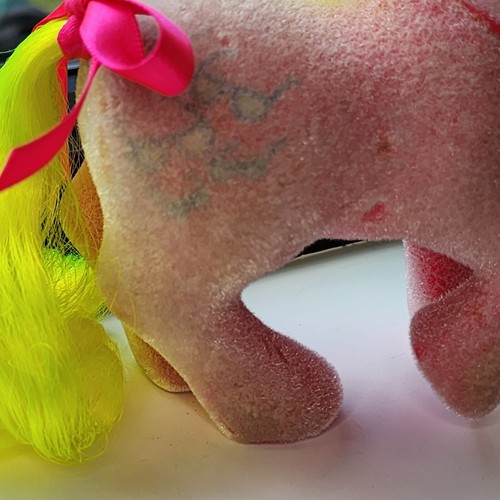 🌟 My Little Pony 🌟Vintage G1 MLP So Soft SS Flocked Pink Yellow Shady! - Bild 16 von 20