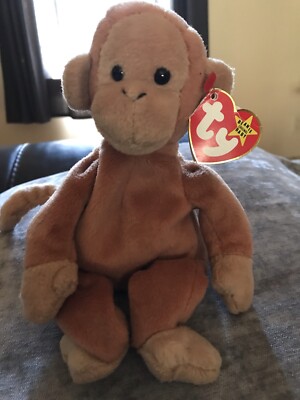 Ty Beanie Baby Bongo The Monkey Toy (4067)  95 - -Rare-