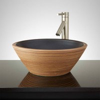 Signature Hardware Orellana Hand Glazed Vessel Sink In Desert Brown on sale Signature Hardware Orellana Hand Glazed Vessel Sink In Desert Brown on sale