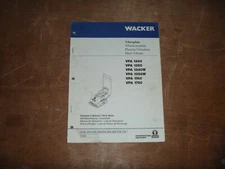 Wacker VPA 1340 Vibroplate Compactor Operator Maintenance Parts Catalog Manual